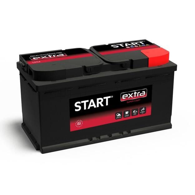 Start Extra 100Ah 840A R+ 12V akumuliatorius 353x175x190  