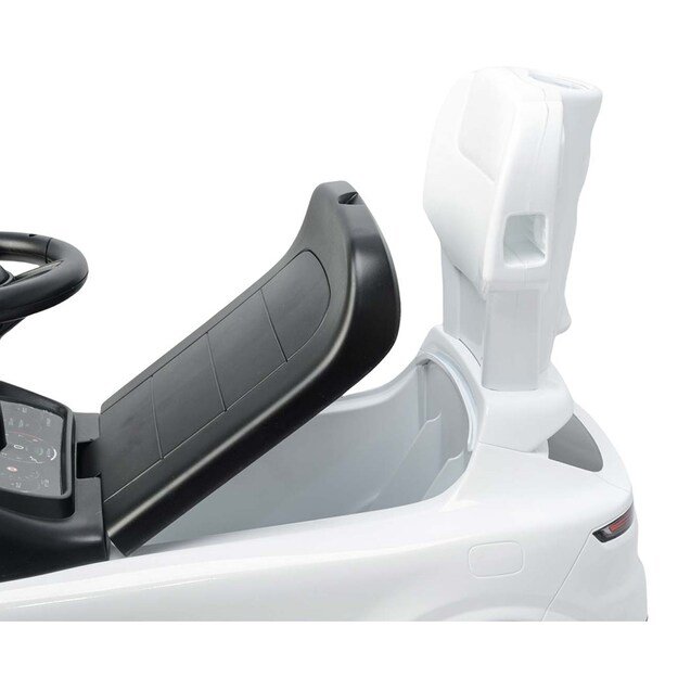 Milly Mally Porsche Cayenne white ride-on car with guide rod