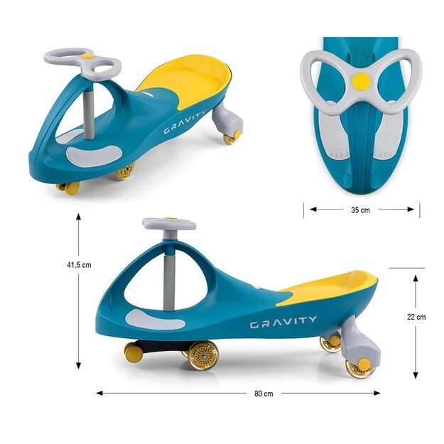 Children s gravity balance bike Gravity Milly Mally green yellow