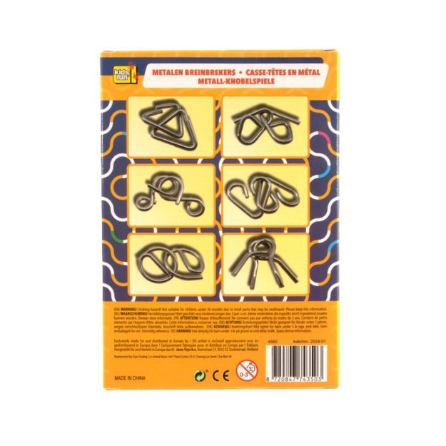 Set of metal brain teasers 6 games