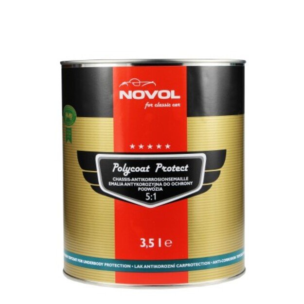 POLYCOAT PROTECT 5:1 - Antikoroziniai dažai juodi apatinei kėbulo daliai, važiuoklei&nbsp; 3.5 l  