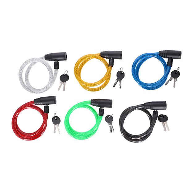 Dunlop - Spiral key bicycle lock 65 cm (green)
