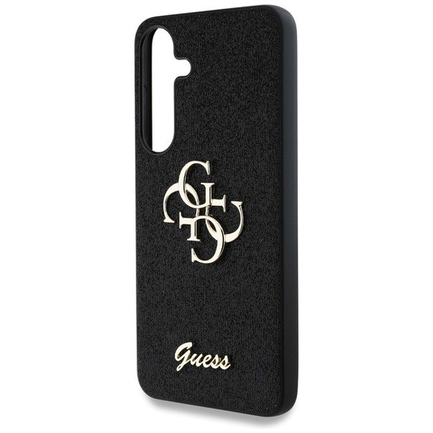 Guess Fixed Glitter Big 4G Metal Logo - Case for Samsung Galaxy S25+ (black)