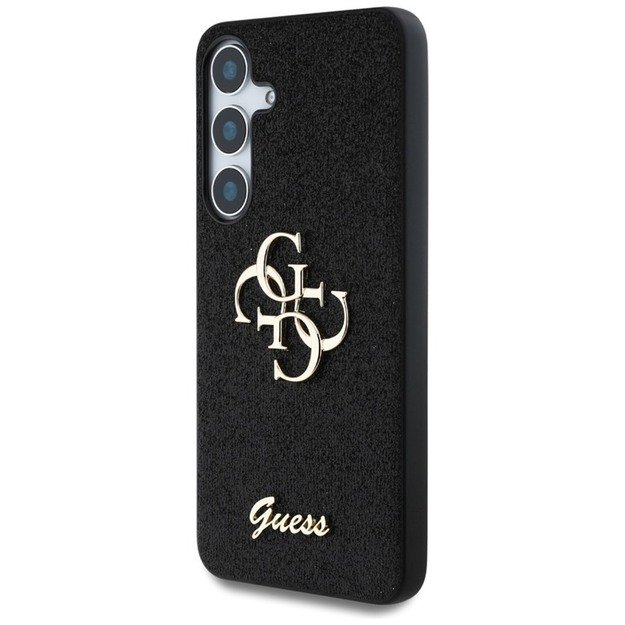 Guess Fixed Glitter Big 4G Metal Logo - Case for Samsung Galaxy S25+ (black)