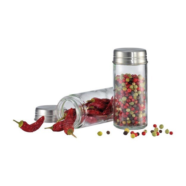 K&uuml;chenprofi - Glass and Stainless Steel Spice Jar 9.3x4 cm