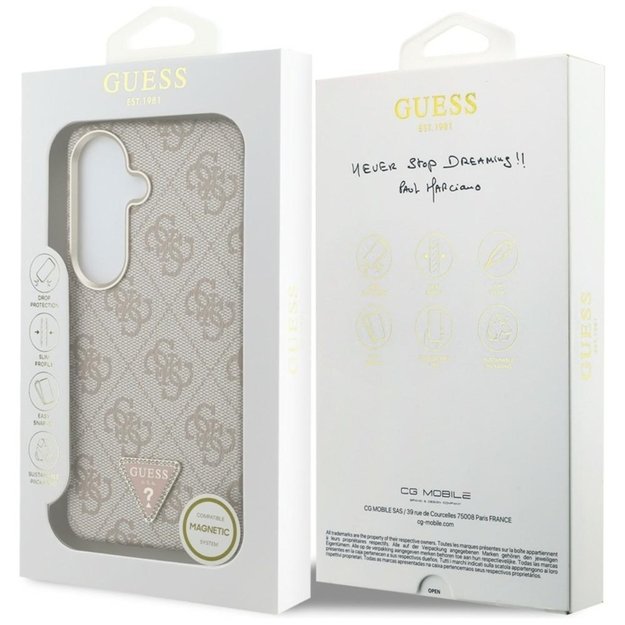 Guess 4G Triangle Logo MagSafe - Samsung Galaxy S26 Case (Pink)