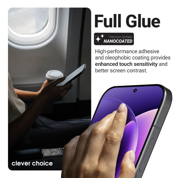 Crong 3D Armour Glass Lite - Full Glue Tempered Glass for Google Pixel 10a