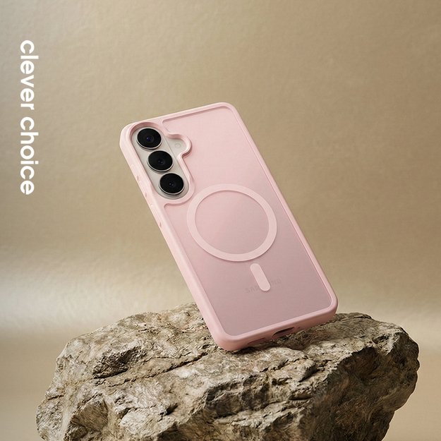 Crong Hybrid Matte Magnetic - MagSafe Case Samsung Galaxy A37 / A36 (Pink)
