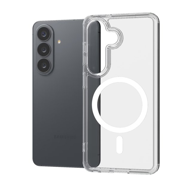 Crong Hybrid Clear Magnetic - MagSafe Case for Samsung Galaxy S26 (Clear)