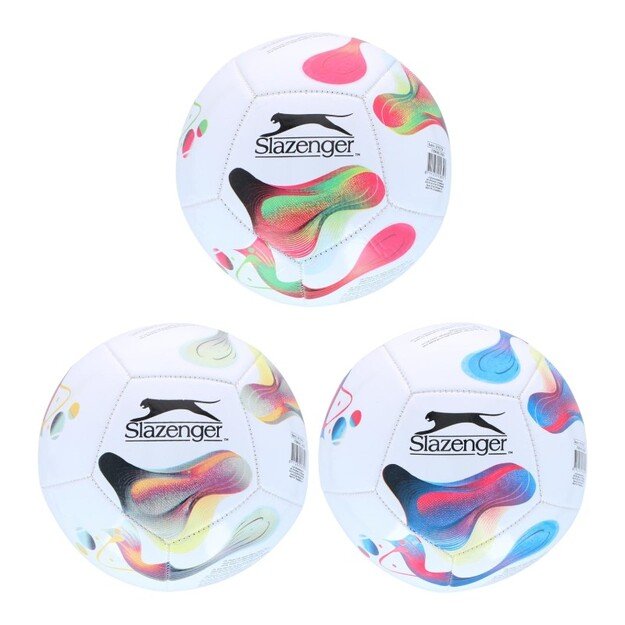 Slazenger - Mini Training Football for Kids 12 Panels Size 2 (White/Blue)