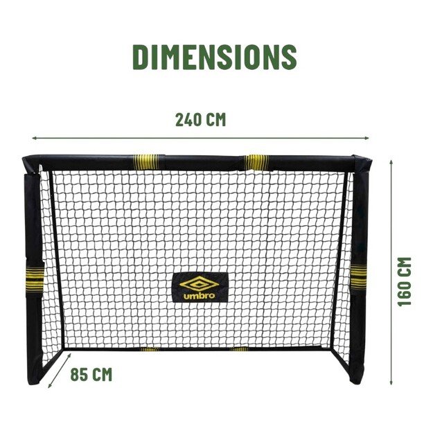 Umbro - Metal football goal with net 240x160x85 cm