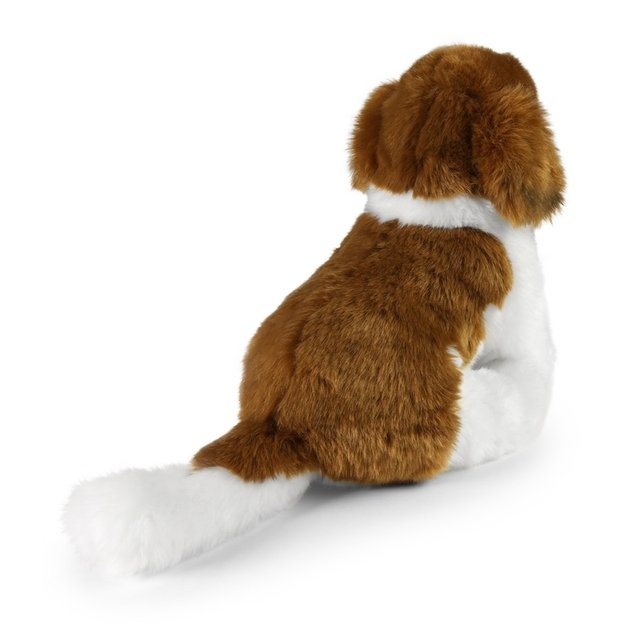 Rappa - Plush realistic St. Bernard dog mascot sitting 30 cm Eco-Friendly