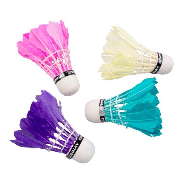 Donnay - Feather Badminton Shuttlecock 5 pcs (colorful)