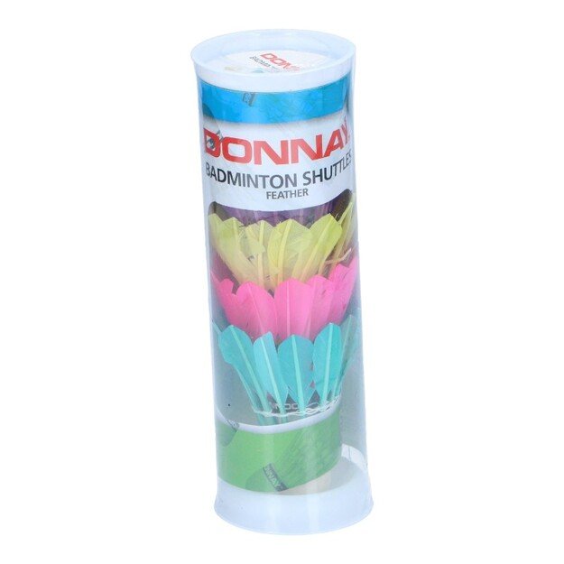 Donnay - Feather Badminton Shuttlecock 5 pcs (colorful)