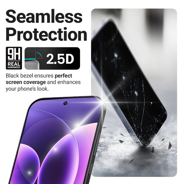 Crong 3D Armour Glass Lite - Full Glue Tempered Glass for Honor 600 Lite 5G