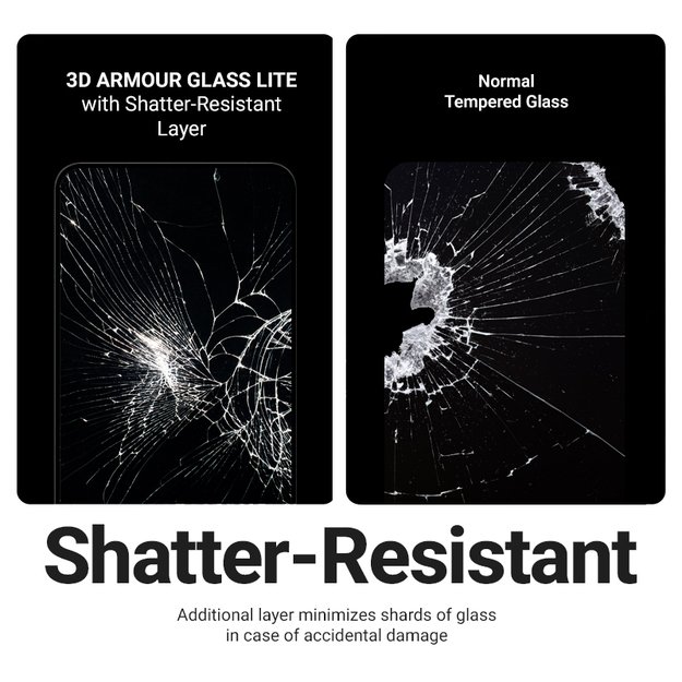 Crong 3D Armour Glass Lite - Full Glue Tempered Glass for Honor 600 Lite 5G