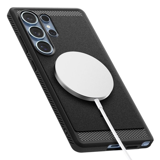 Spigen Rugged Armor Mag MagSafe - Case for Samsung Galaxy S25 Ultra (Matte Black)