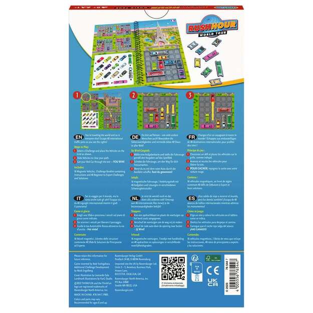 ThinkFun Board Game Rush Hour - Rush Hour Around the World Trip