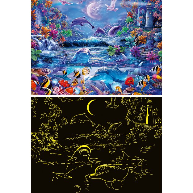 Ravensburger Glow In The Dark Puzzle 500 Pieces: Moonlit Magic