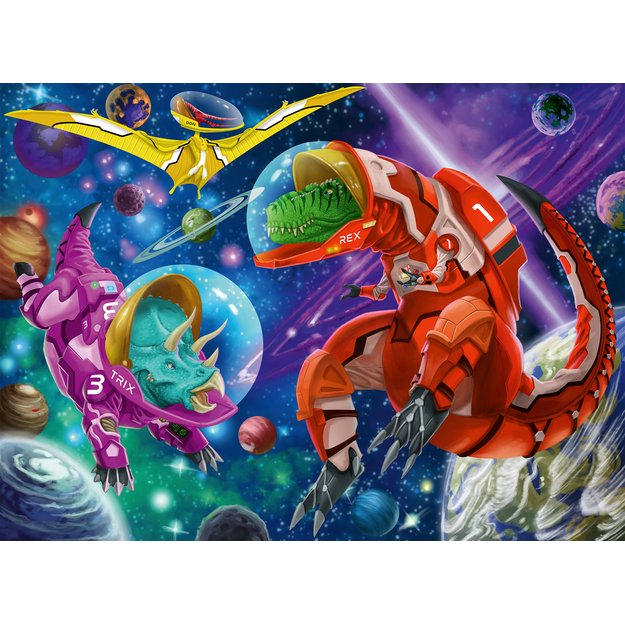 Ravensburger Puzzle 200 pc Space Dinosaurs 