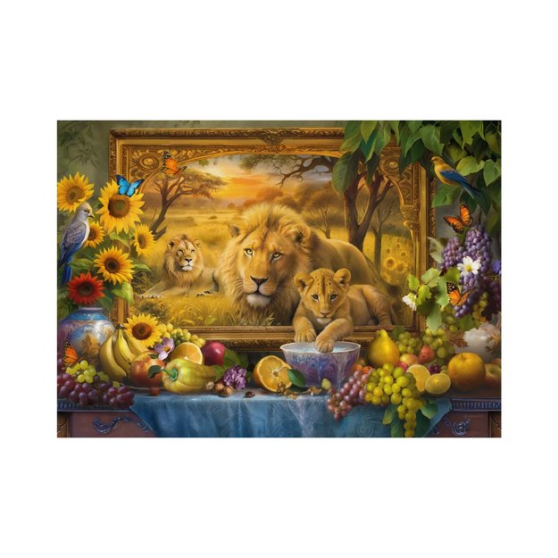 Dino Puzzle 1000 Pieces: Lions awaken to life