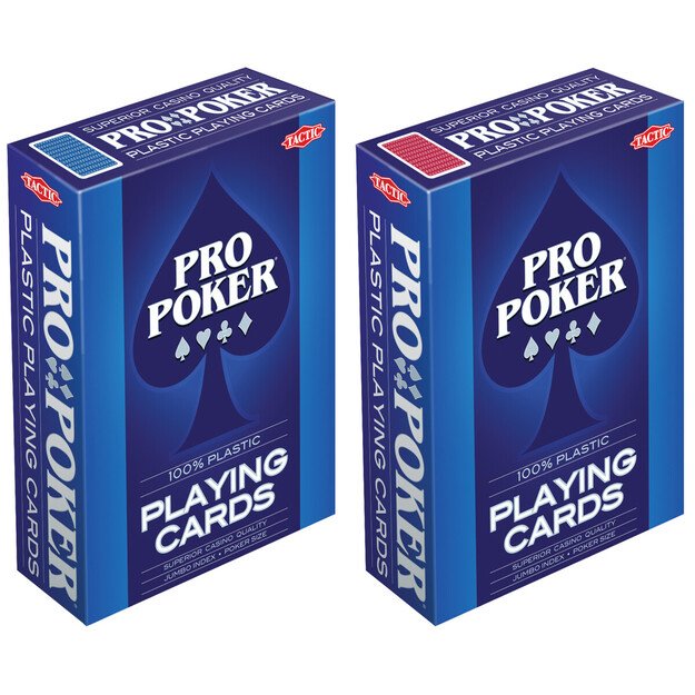 Tactic Pro Poker Playing Cards - Plastic