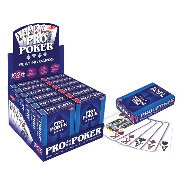 Tactic Pro Poker Playing Cards - Plastic