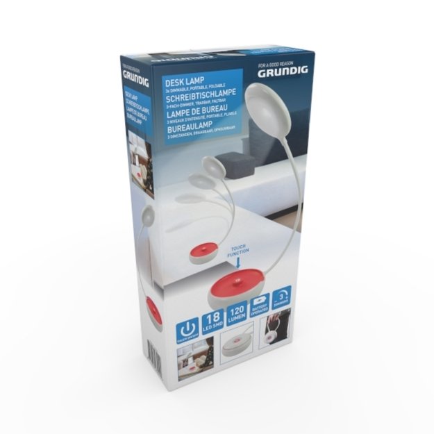 Grundig - sulankstoma LED biuro lempa 15 cm (oranžinė) 1