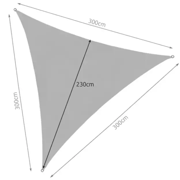 Šešėlinė burė 3x3x3m pilka Gardlov 23147