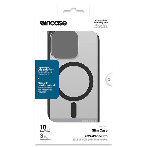 Incase Slim Case MagSafe – dėklas iPhone 16 Pro (juodas)