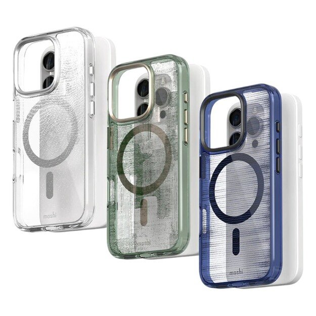 Moshi iGlaze MagSafe – dėklas, skirtas iPhone 16 Pro (Dusk Indigo) 10