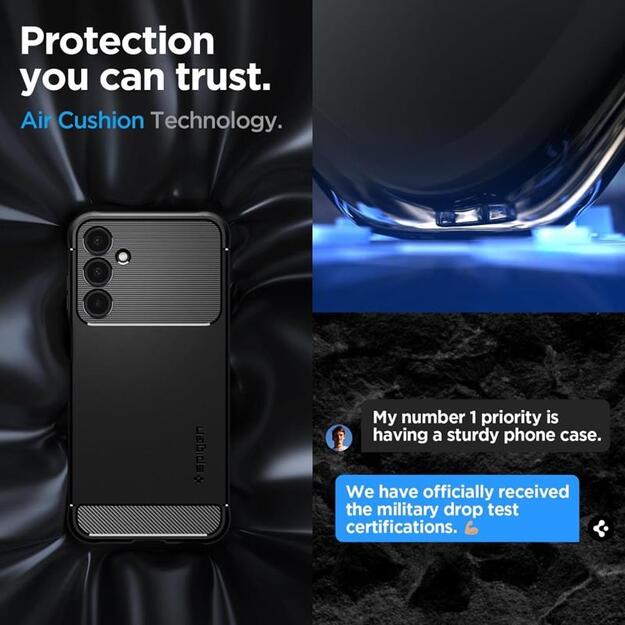 Spigen Rugged Armor – dėklas, skirtas Samsung Galaxy A25 5G (juodas) 4