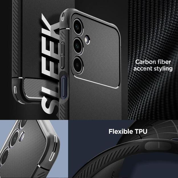 Spigen Rugged Armor – dėklas, skirtas Samsung Galaxy A25 5G (juodas) 6