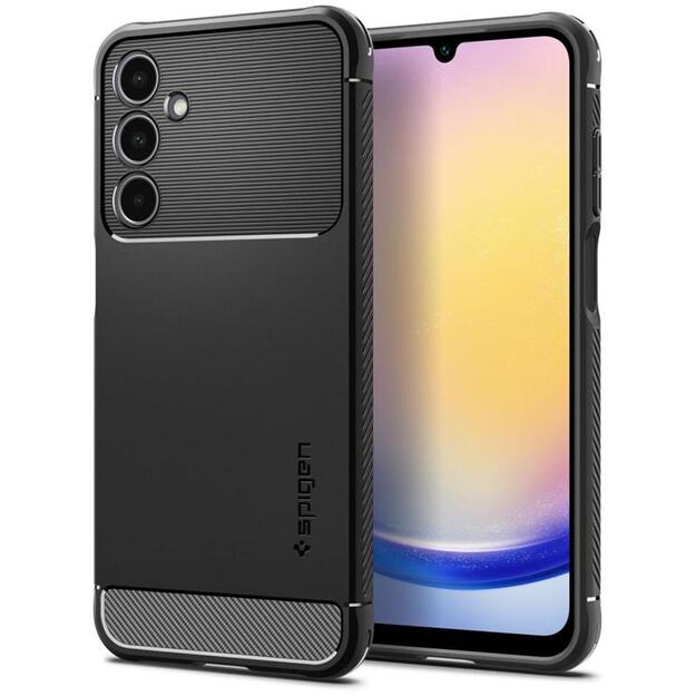 Spigen Rugged Armor – dėklas, skirtas Samsung Galaxy A25 5G (juodas) 7