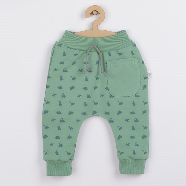 Kūdikių sportinės kelnės Koala Dinosaur green, dydis 62 (3-6m), 62 (3-6m)