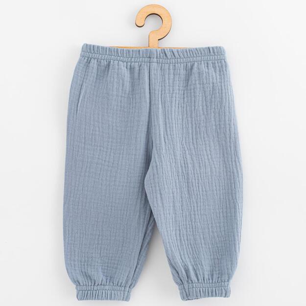 Baby Muslin Pants New Baby Feeling Blue, 74 (6-9m)