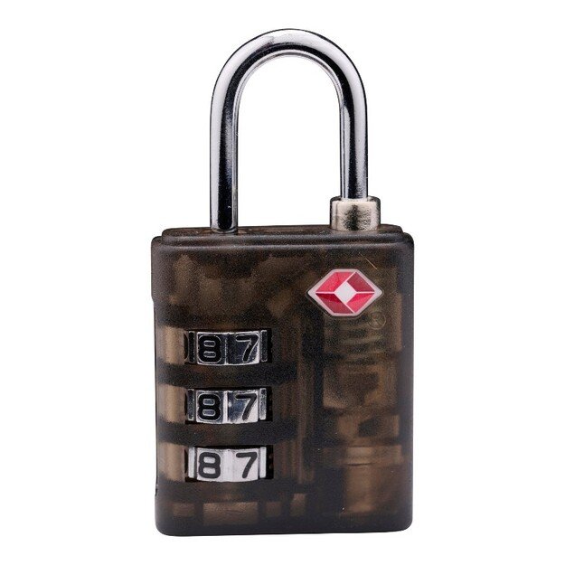 Dunlop - TSA kombinuota spyna lagaminui / bagažui (juoda)