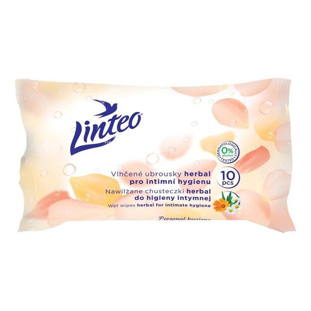 Linteo Satin Intimate Wet Wipes 10 vnt