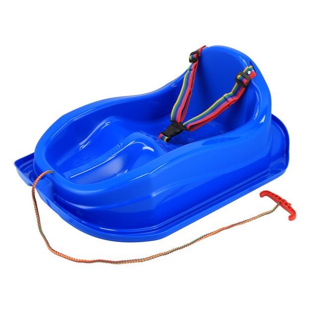 Plastikinės rogutės su atlošu Baby Mix MINI mėlyna