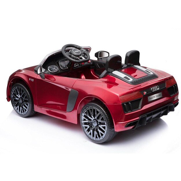 Elektrinis žaislinis automobilis BABY MIX AUDI R8 Spyder MAXI metalinis raudonas