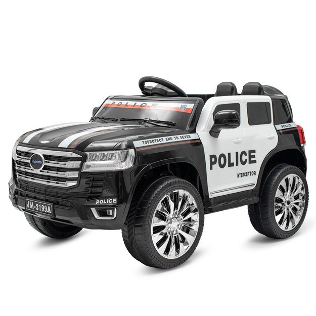 Vaikiškas elektromobilis Baby Mix Police 4x4 juodas