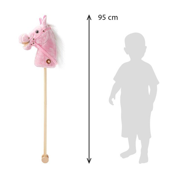 Hobby Horse su garsu ir ratukais Rosie Baby Mix rožinė