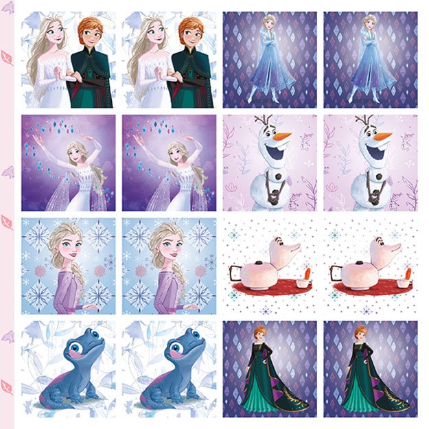 Memory game in a workbook FROZEN 2