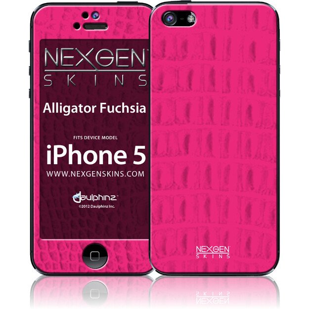 Nexgen Skins su 3D efektu, skirtu iPhone 5/5s/SE (Alligator Fuchsia 3D) 1