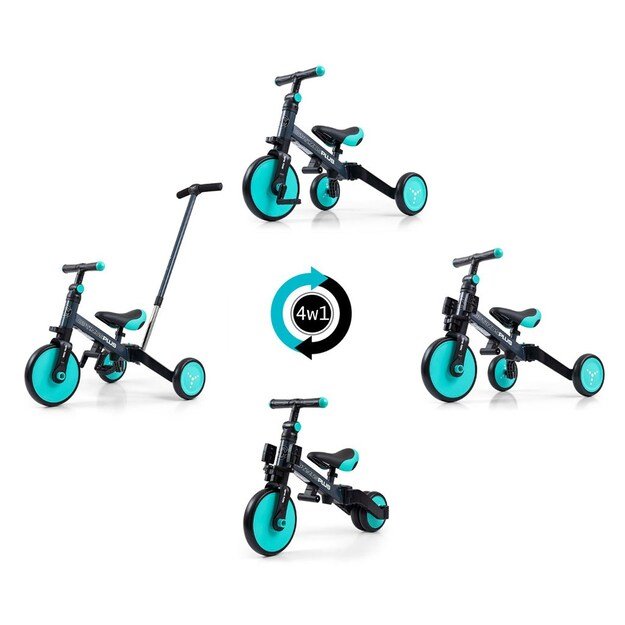 Milly Mally Optimus Plus 4in1 triratis su kreipiančia juosta