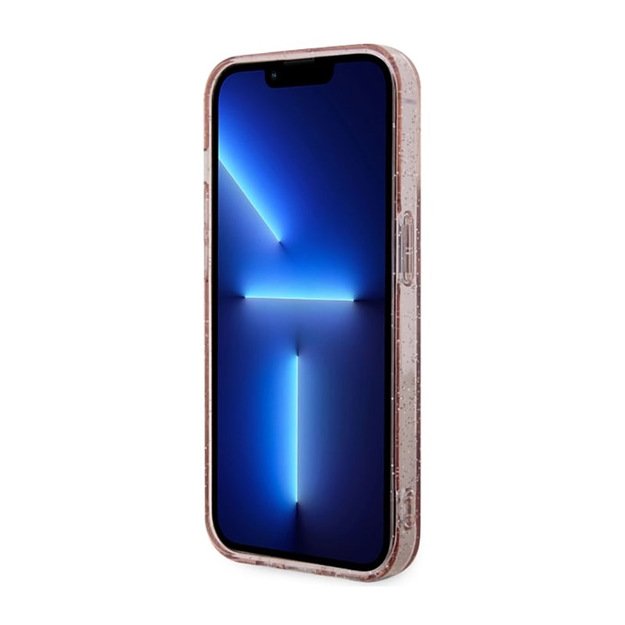 Guess Glitter Gold MagSafe – dėklas, skirtas iPhone 14 Pro Max (rožinis) 5