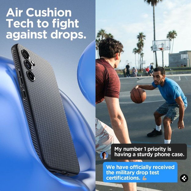 Spigen Liquid Air – dėklas, skirtas Samsung Galaxy A54 5G (Czarny) 11