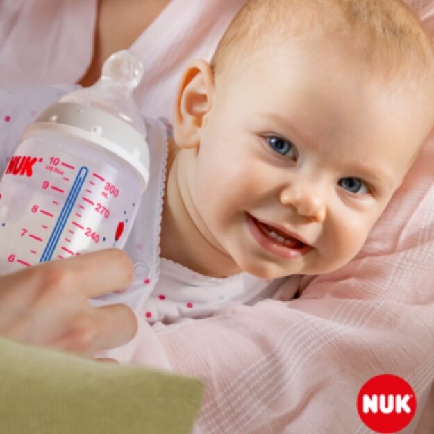 NUK First Choice Temperature Control Baby Bottle 150 ml rožinis