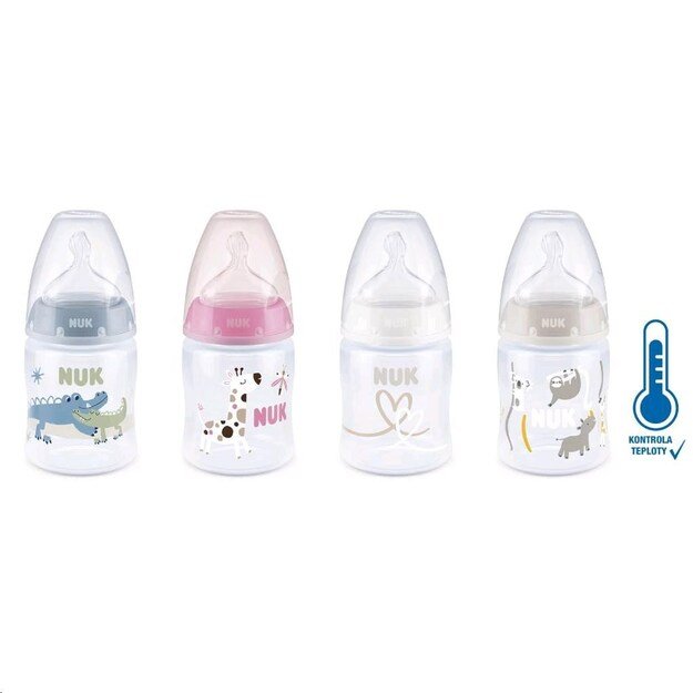 NUK First Choice Temperature Control Baby Bottle 150 ml rožinis