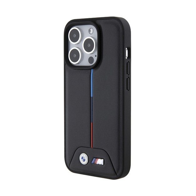 BMW Quilted Tricolor – dėklas, skirtas iPhone 15 Pro Max (juodas)